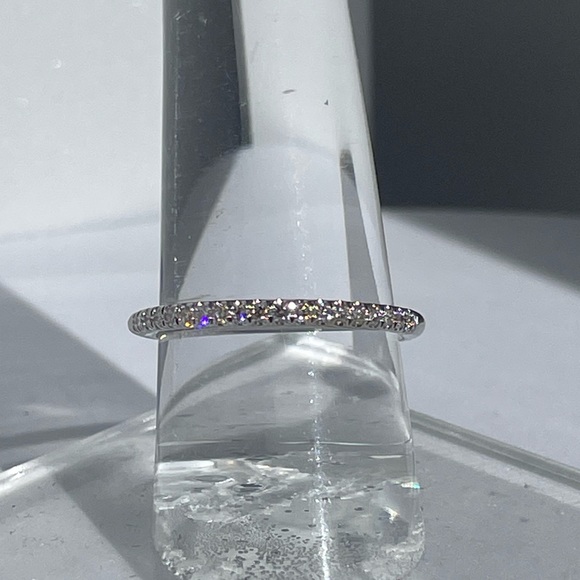 Diamond band 14k White Gold - Picture 2 of 6